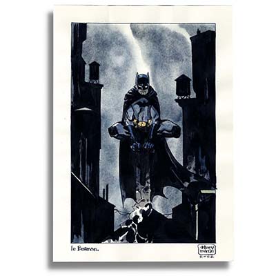 Illustration originale de Thierry Martin, Le Batman